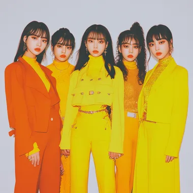 4 member kpop female group posing for an album cover style inspired by Tomorrow x Together   o1ryu7f