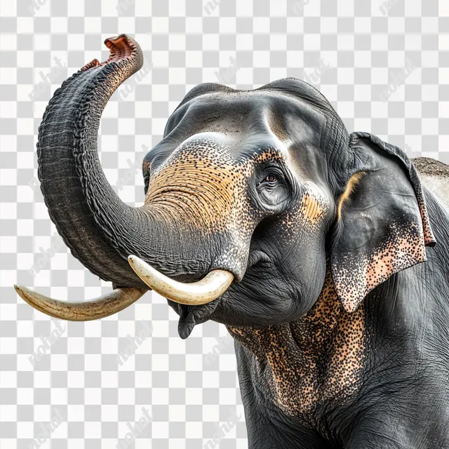 Majestic Asian Elephant Demonstrating Strength and Respect