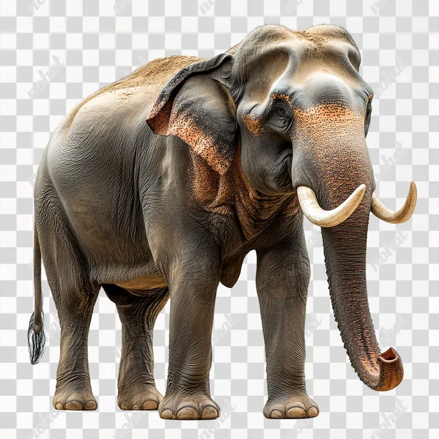 Majestic Asian Elephant Displaying Strength and Reverence