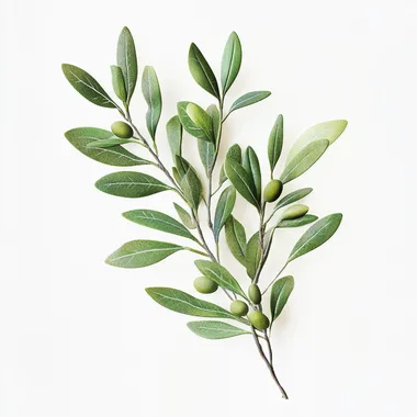 ultra realistic olive branch photo, white background --s 250