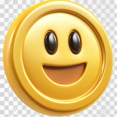 coin emoji, no background