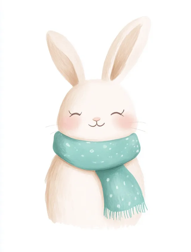Pastel Bunny: A Serene Touch for Nursery Walls