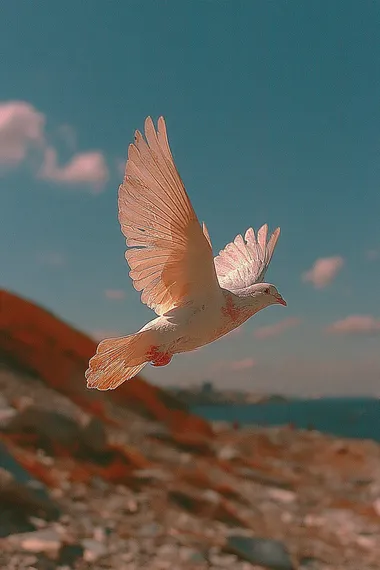 white bird flying on a blue sky  --raw  469439129 3232544703 2489920983 --sv 4