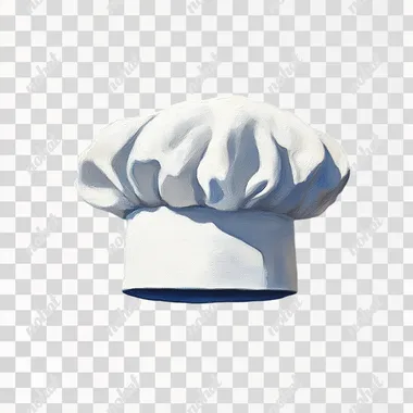 d&d art of a white chef's hat, isolated