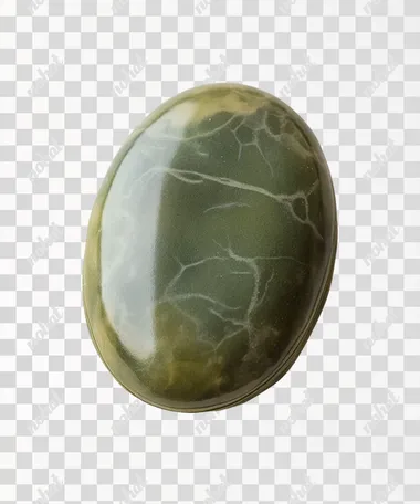 A mung bean, rendered with real textures and a white background. The beans are oval in shape with visible seed teeth on the surface. It is depicted as a solid, high quality, oc rendered without any internal structure or reflection  --s 250
