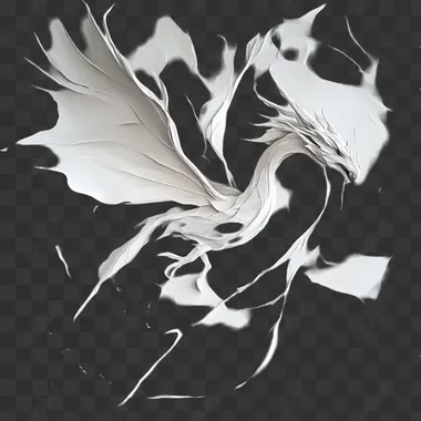 flying European dragon, realistic painting, white background, dynamic lighting