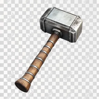 realistic new hammer in white background