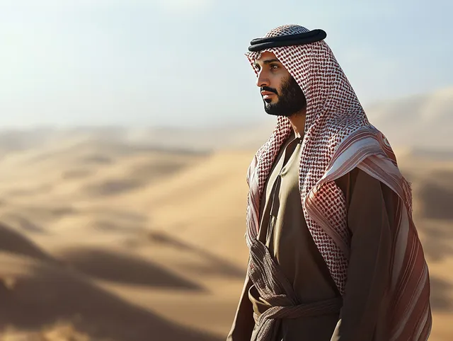 Ultra High Resolution Portrait of a Wealthy Saudi Man
