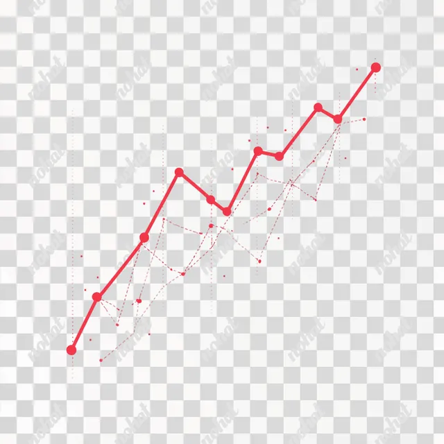 PNG Red Arrow Economic Growth Graph Illustrating Steep Upward Trend
