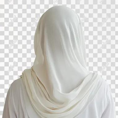 real image for a saudi arabian woman, back view camera, white background