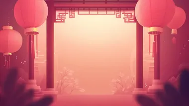 chinese new year poster with Snake zodiac sign, chinese lanterns and copy space for text greetings, flat art style,