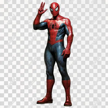 spiderman giving a military salute, standing tall. kurosawa style, white background 2d animated.