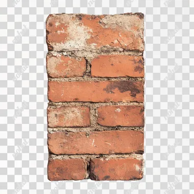 a brick on a white background in the style of Norman Rockwell