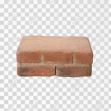 a brick on a white background in the style of Norman Rockwell