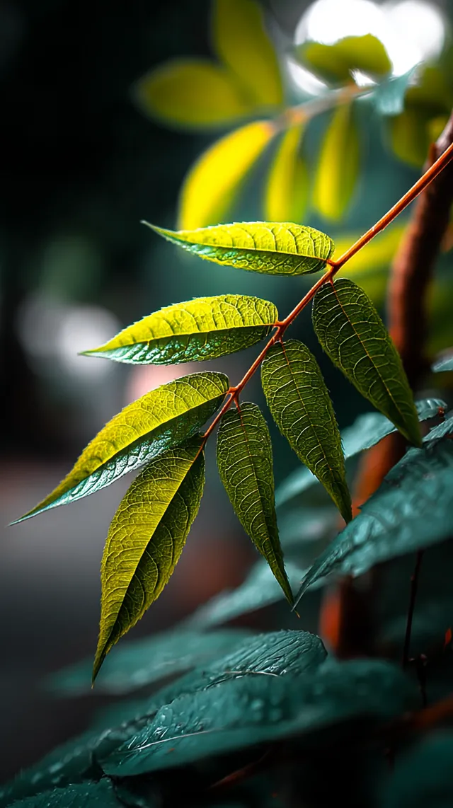 Vibrant Green Leaves in Nature