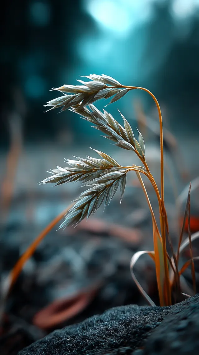Gentle Nature's Touch: A Close-Up of Wild Grass
