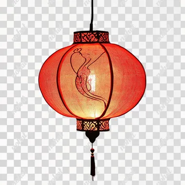 red chinese lampion white backgrouns