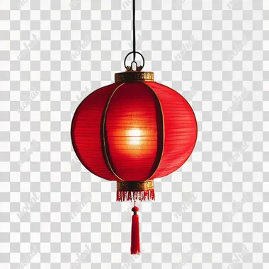red chinese lampion white backgrouns