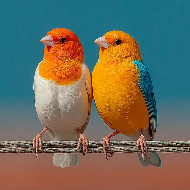 Colorful Canaries on Telegraph Wire