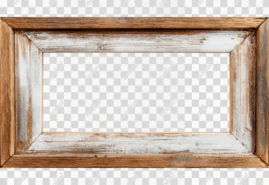 board wooden frame, white background,