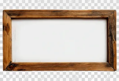 board wooden frame, white background,