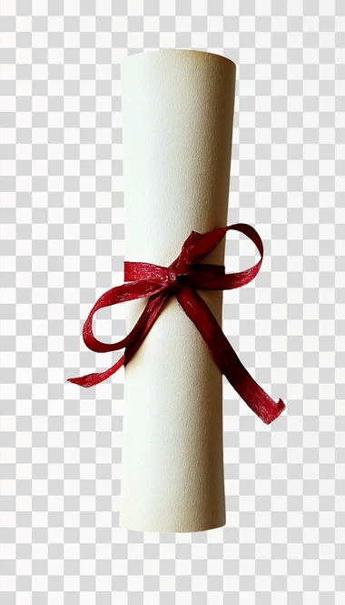 rolled diploma on white background ,bird eye,\35mm,