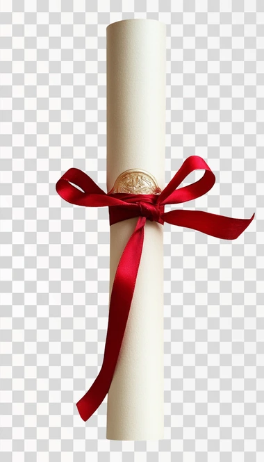 rolled diploma on white background ,bird eye,\35mm,