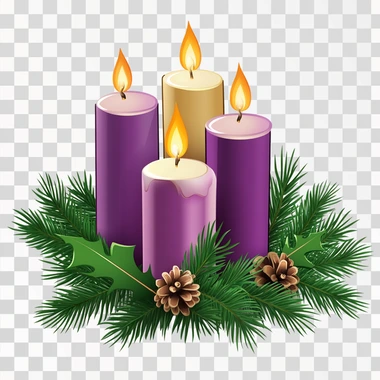 second sunday of advent vector, isolated on white background, png image