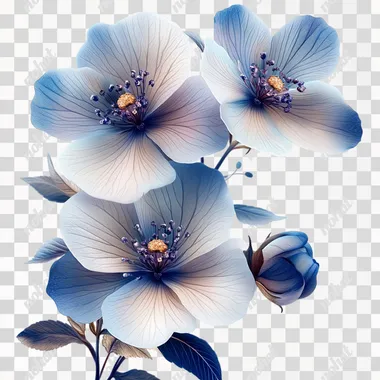 the rarest, most beautiful flowers with a transparent background