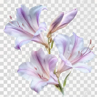 the rarest, most beautiful flowers with a transparent background