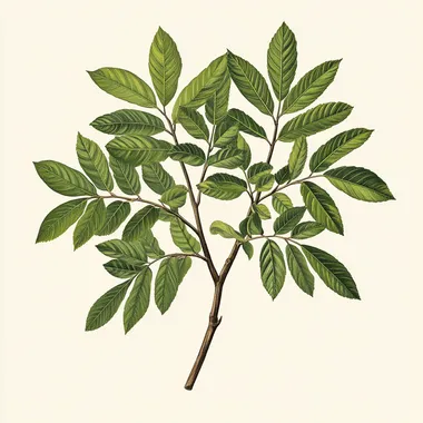 Oregon ash botanical illustration