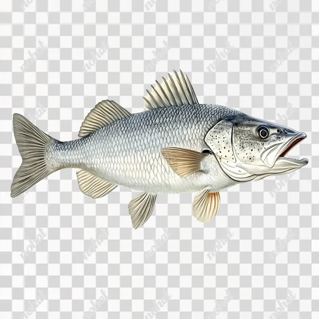 a fish with a mouth open on a PNG transparent background