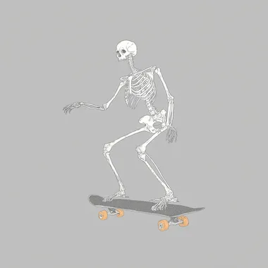A Skeleton ridding a skateboard rofile bvb3b33