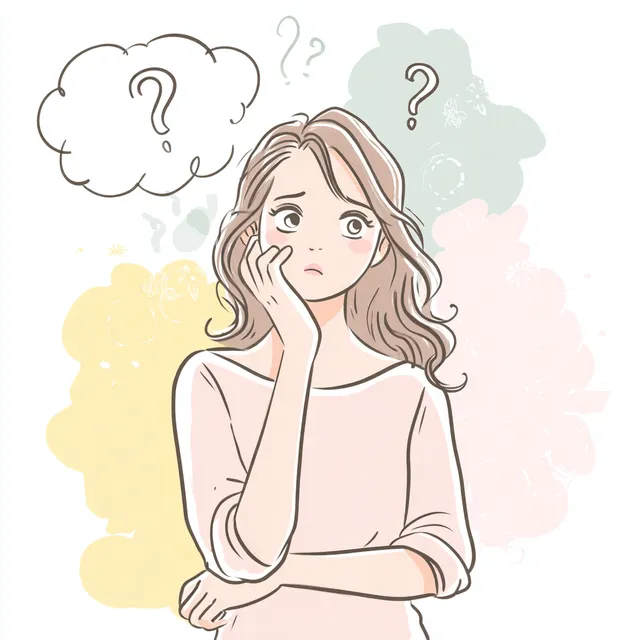 Worried Young Woman Thinking