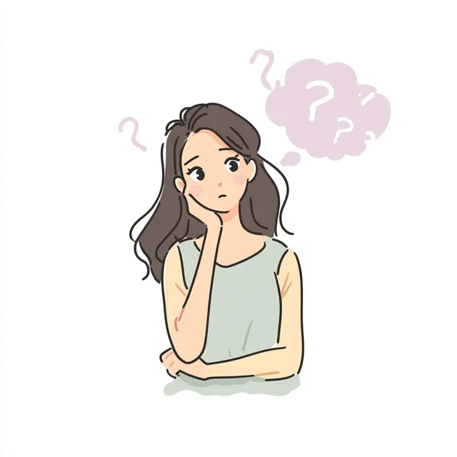 Worried Young Woman in Thought