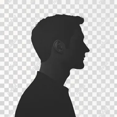 silhoette of a man's profile