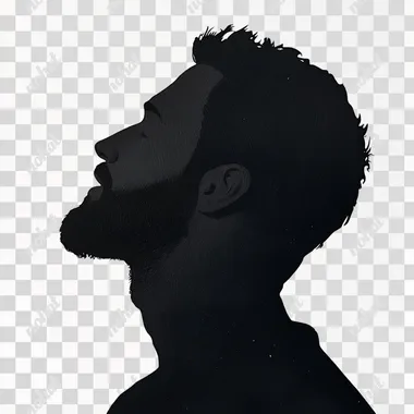 silhoette of a man's profile