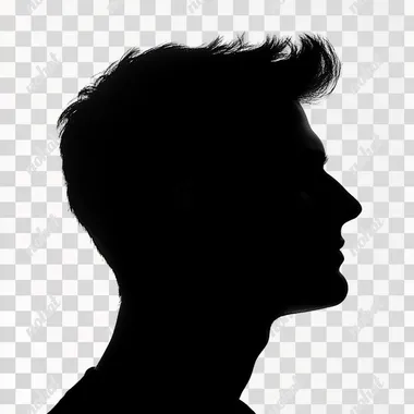 silhoette of a man's profile