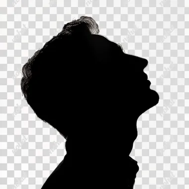 silhoette of a man's profile