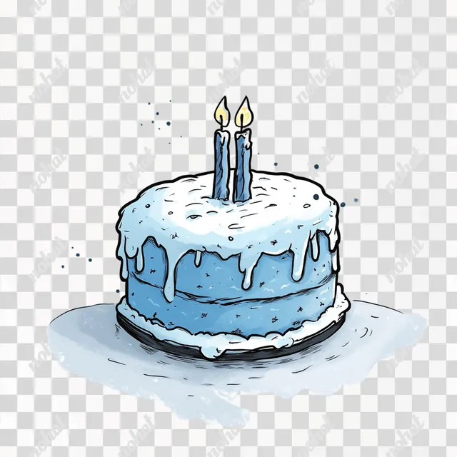 Winter Wonderland: A Playful Birthday Cake Illustration
