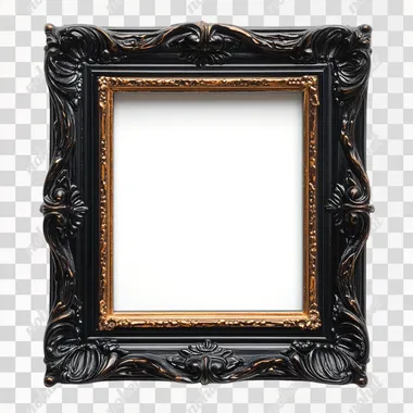 picture frame in Medieval art, on white background