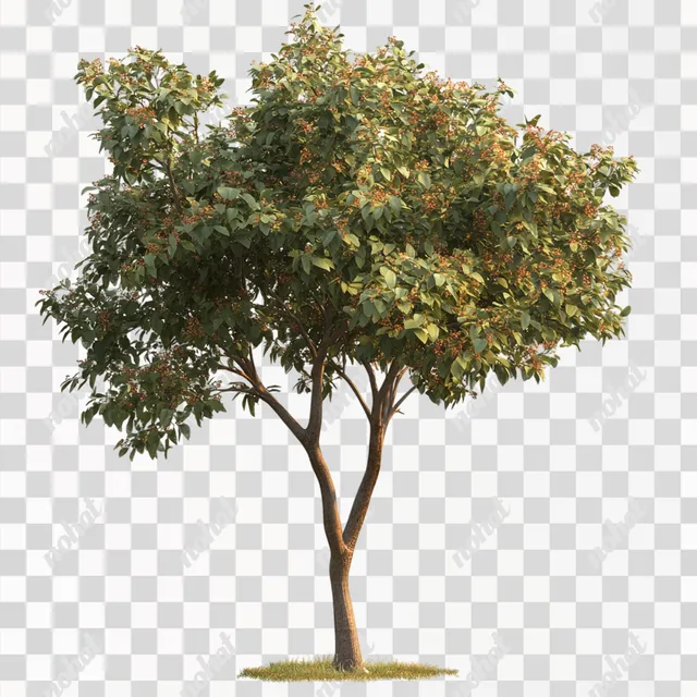 Tree with Few Leaves in PNG Format