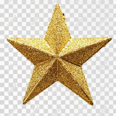 white background, Golden star of christmas, isolated on white background,