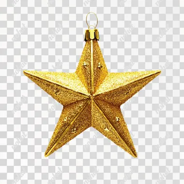 white background, Golden star of christmas, isolated on white background,