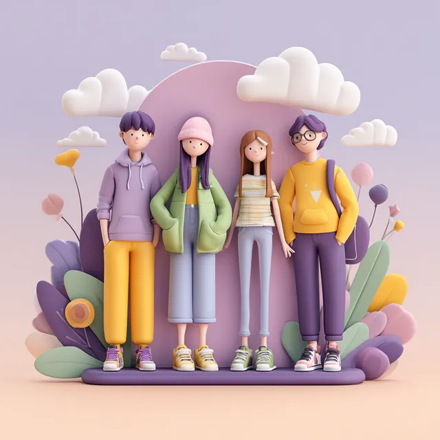 Vibrant Summer Internship Group Cover for High School Students