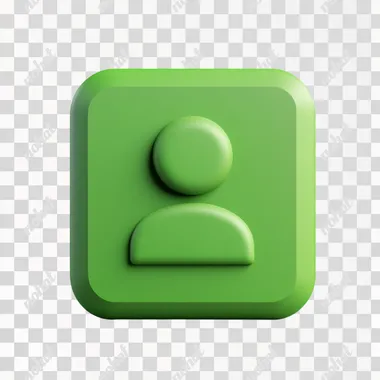 new user icon green color matte surface white background