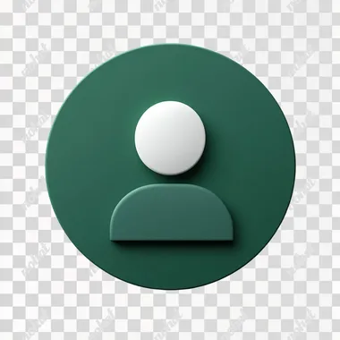 new user icon green color matte surface white background