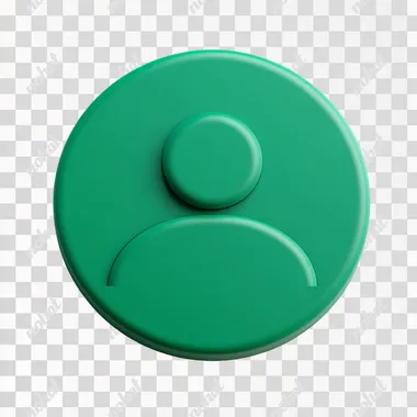 new user icon green color matte surface white background