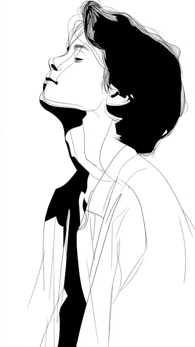 creativity, minimalist line art