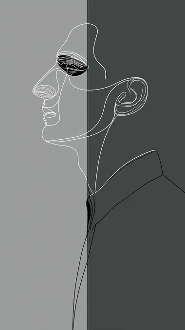 creativity, minimalist line art